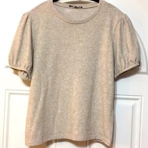 Puff sleeve soft blouse